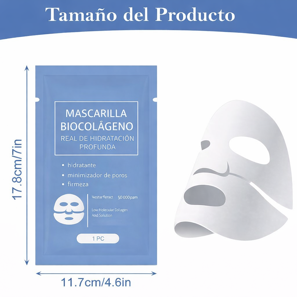 Mascarilla Facial de Bio-Colágeno (5 Piezas)