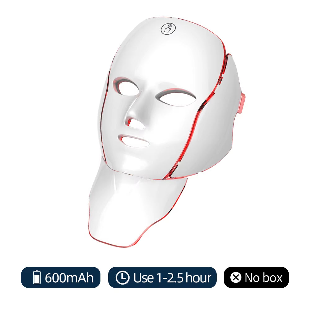 Face Neck Beauty Mask 7 Colors Light LED Mask Photon Red Light Facial Skin Care Repair Skin anti Aging Wrinkle Skin Tightening