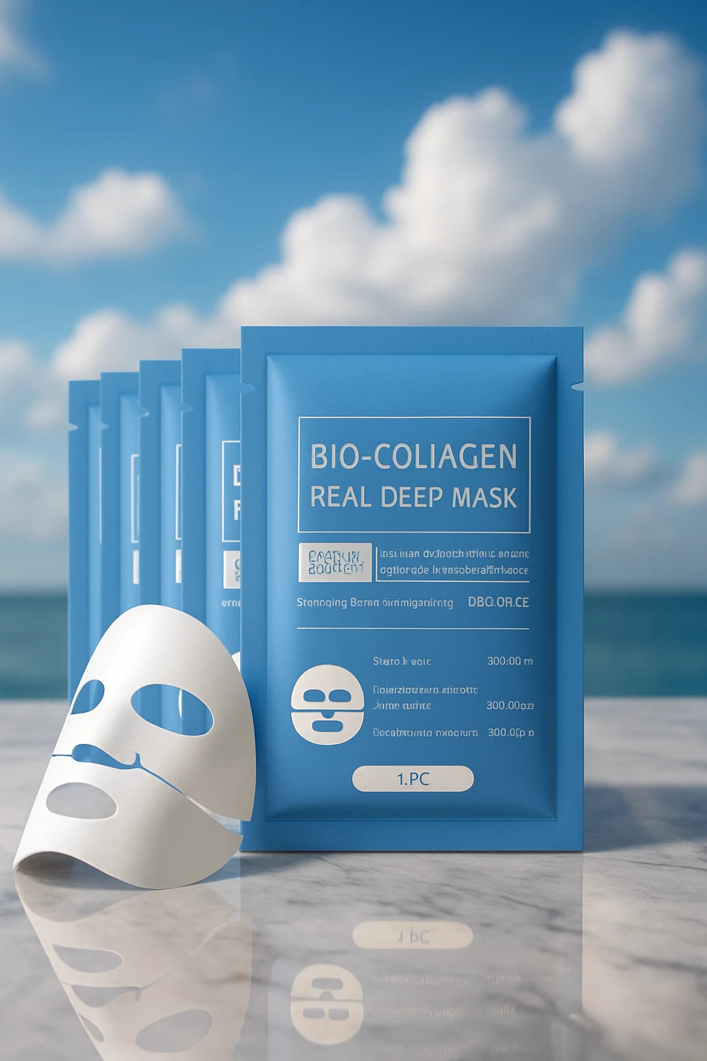Mascarilla Facial de Bio-Colágeno (5 Piezas)